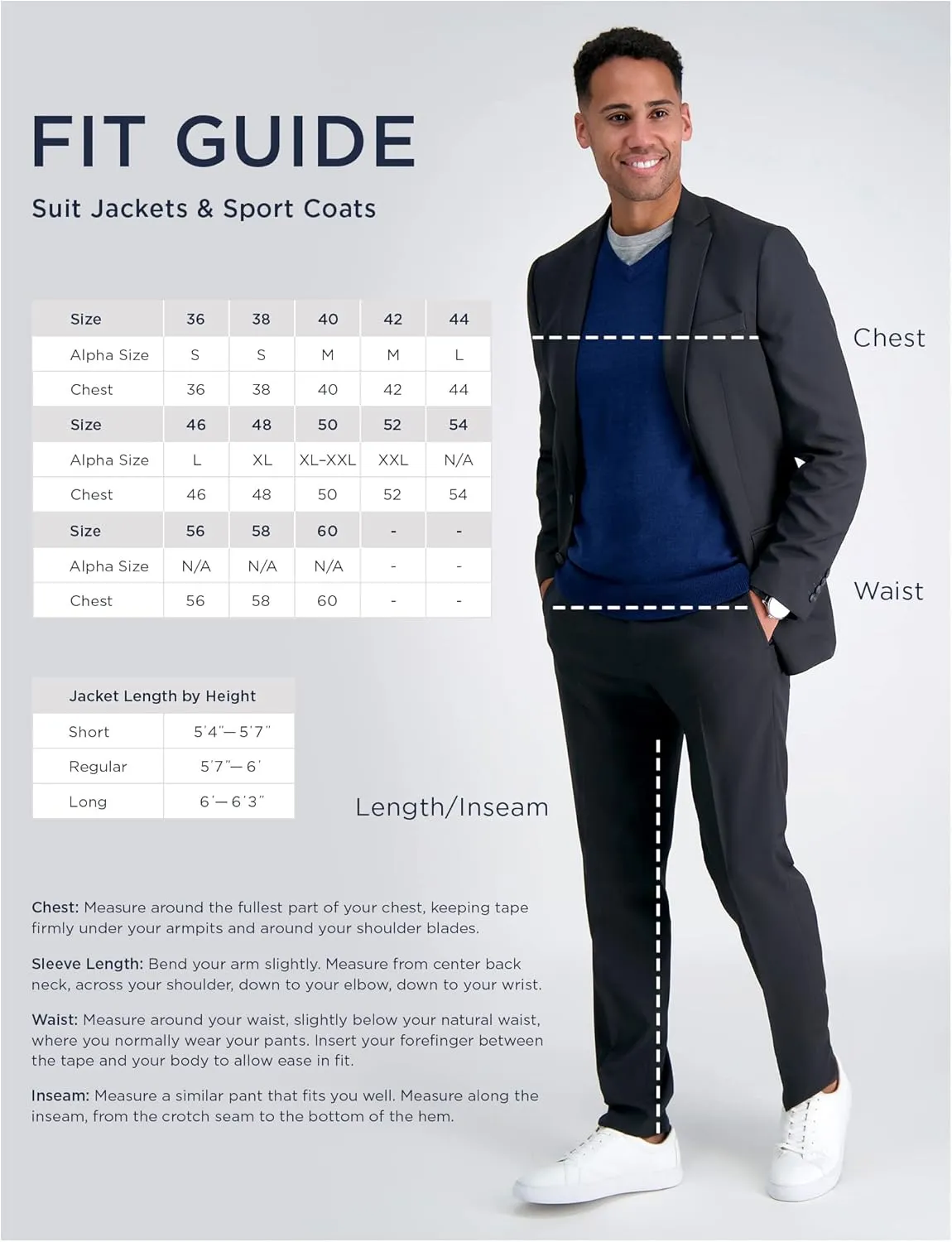 Haggar Mens JMH Premium Stretch Tailored Fit Suit Separates - Pants and Jackets