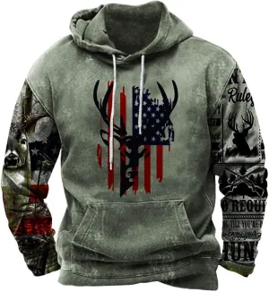 Hoodies for Men Casual Graphic Crewneck Sweatshirts Western Aztec Ethnic Pullover Hoodie Oversized Hooded Sweatshirt