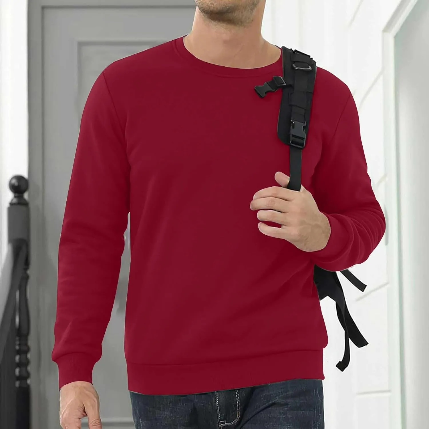 Hoodies for Men Heavyweight Fleece Lined Hoodie Thick Winter Hooded Pullover Warm Sweatshirt Thermal Windproof Jacket