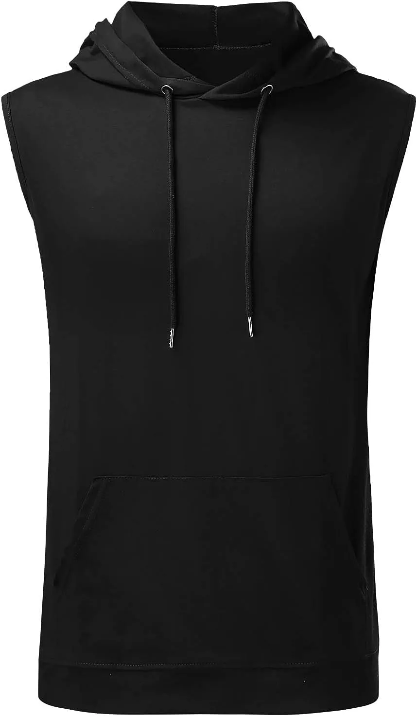 Hoodies for Men Men's Workout Sleeveless Shirts Muscle Hooded Tank Gym Fitness Quick Dry Sleeveless Hoodies Zip Tops