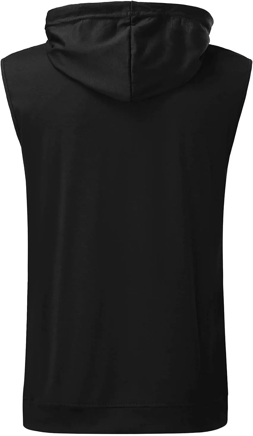 Hoodies for Men Men's Workout Sleeveless Shirts Muscle Hooded Tank Gym Fitness Quick Dry Sleeveless Hoodies Zip Tops