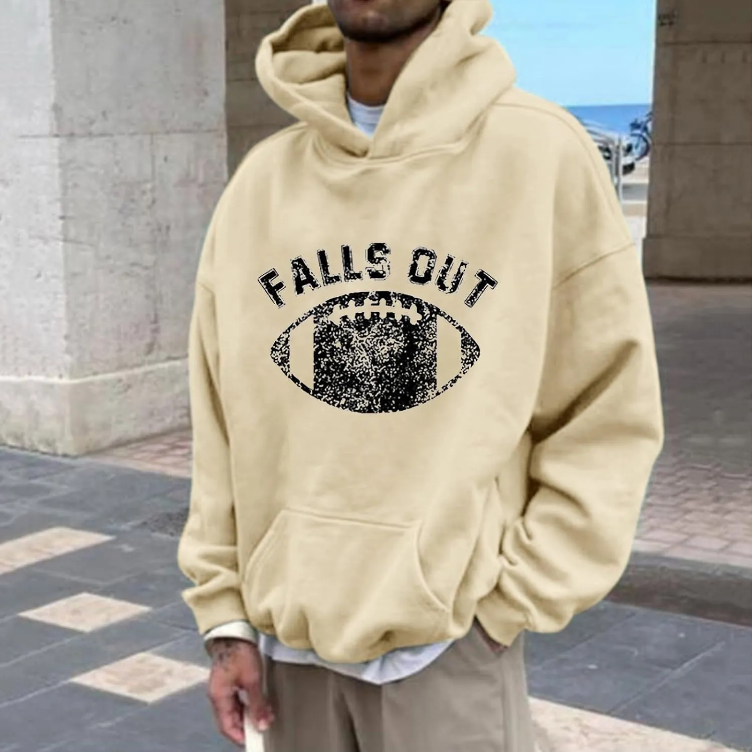 Hoodies for Men Pullover Mens Hooded Sweatshirt Plaid Hooded Tops Casual Printed Long Sleeve Sweater Pullover Loose