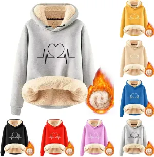 Hoodies for Women Comfy Thermal Outfits Fleece Sherpa Lined Pullover Hooded Sweatshirt Trendy Casual Winter Warm Hoodies