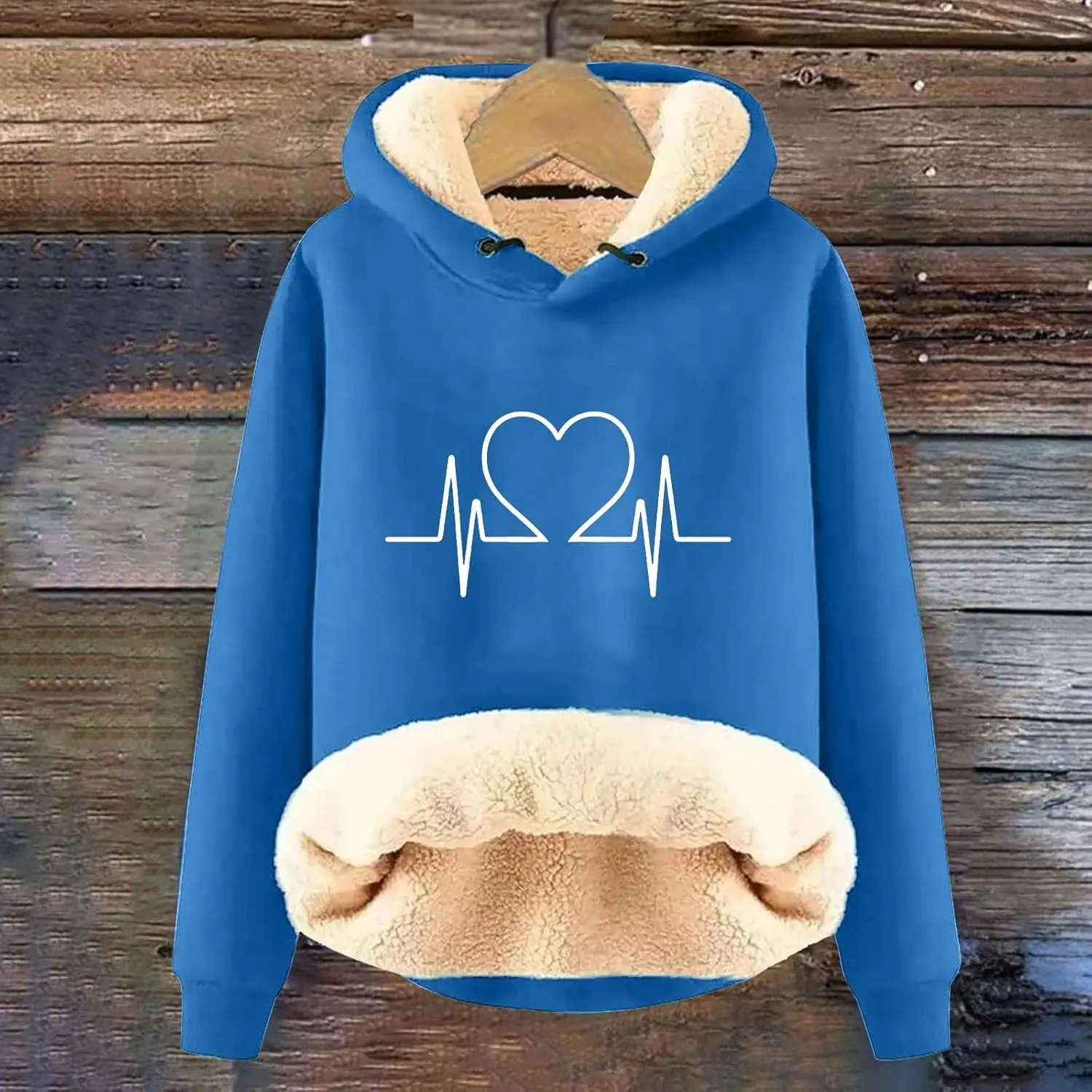 Hoodies for Women Comfy Thermal Outfits Fleece Sherpa Lined Pullover Hooded Sweatshirt Trendy Casual Winter Warm Hoodies