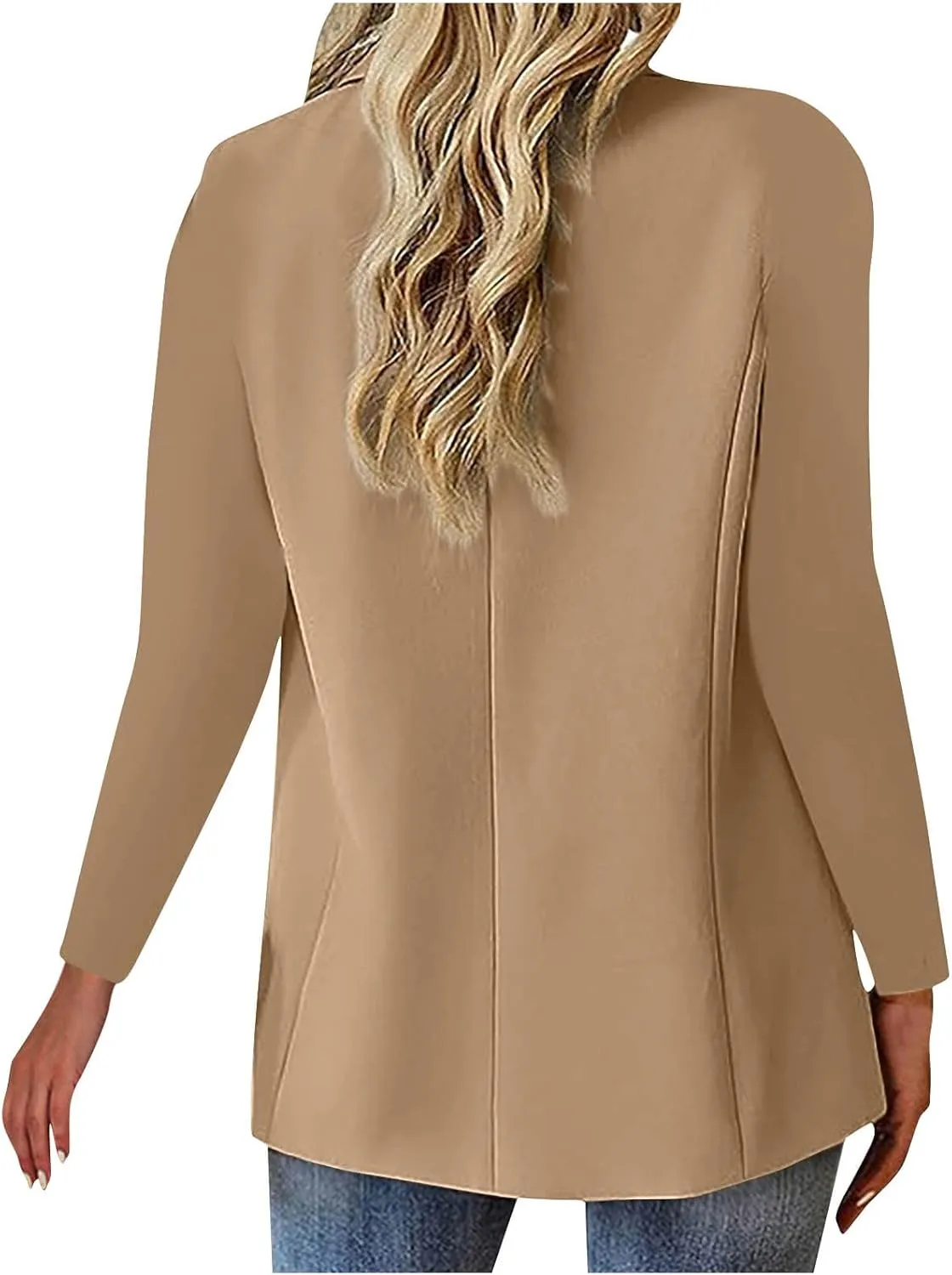 JIEMUXIU Blazers for Women Business Casual 2025 Trendy Jackets Long Sleeve Open Front Cardigan Work Suit Fashion Blazer