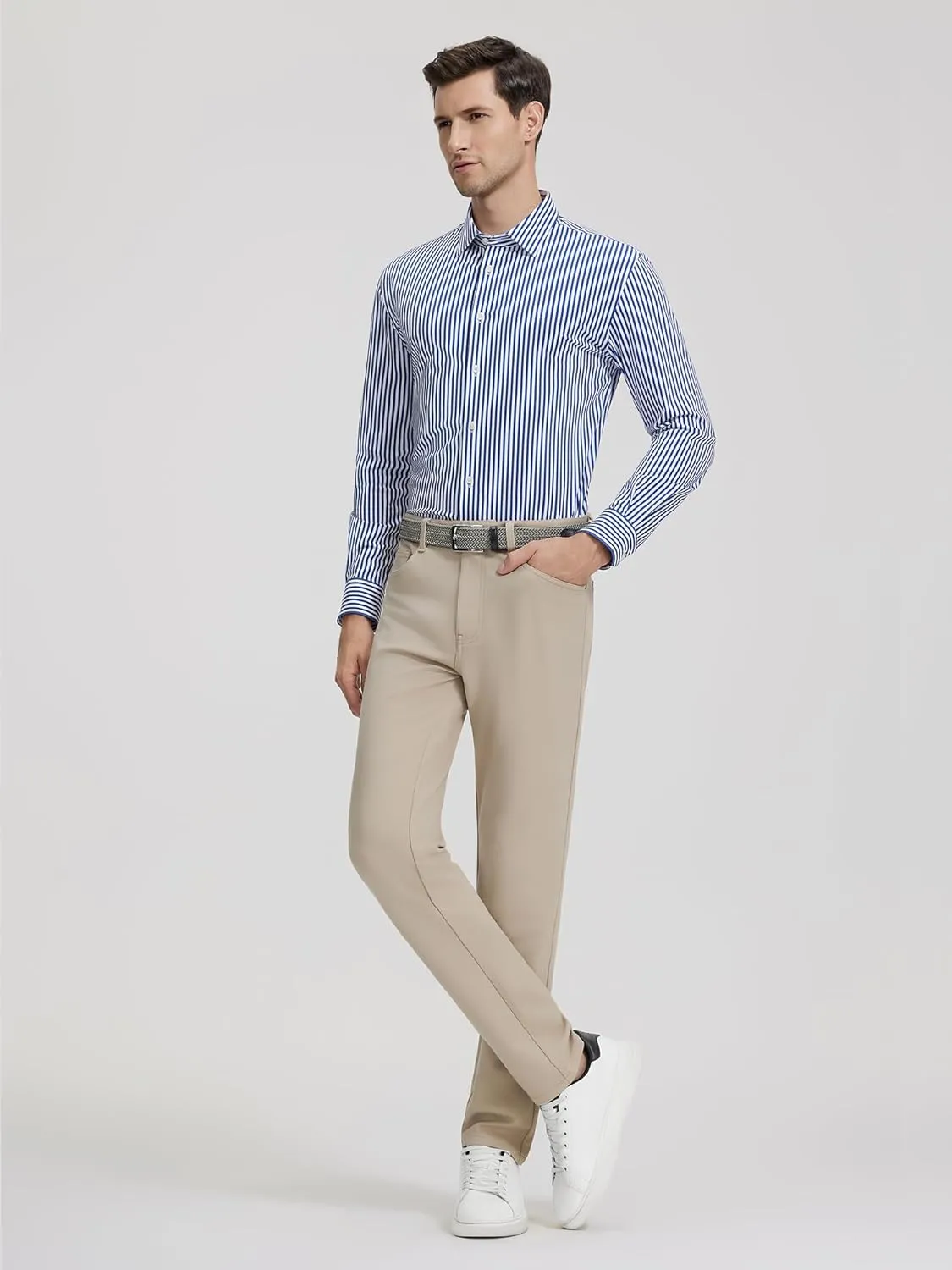 Khaki Pants Mens Classic Fit Stretch 5-Pocket Stretch Twill Pant