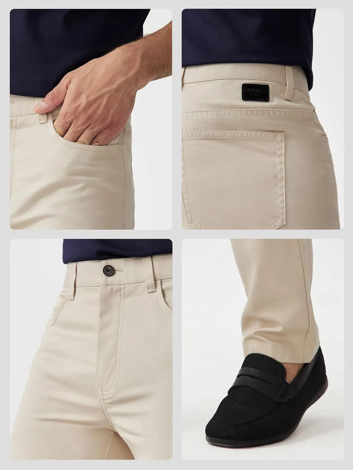 Khaki Pants Mens Classic Fit Stretch 5-Pocket Stretch Twill Pant