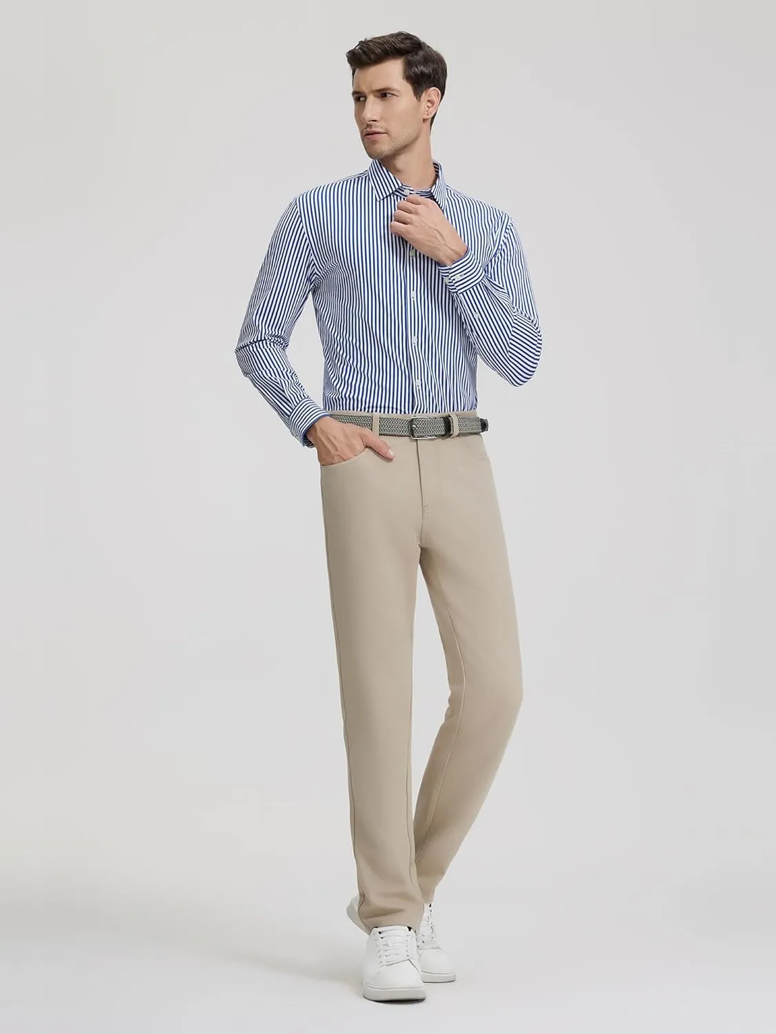 Khaki Pants Mens Classic Fit Stretch 5-Pocket Stretch Twill Pant