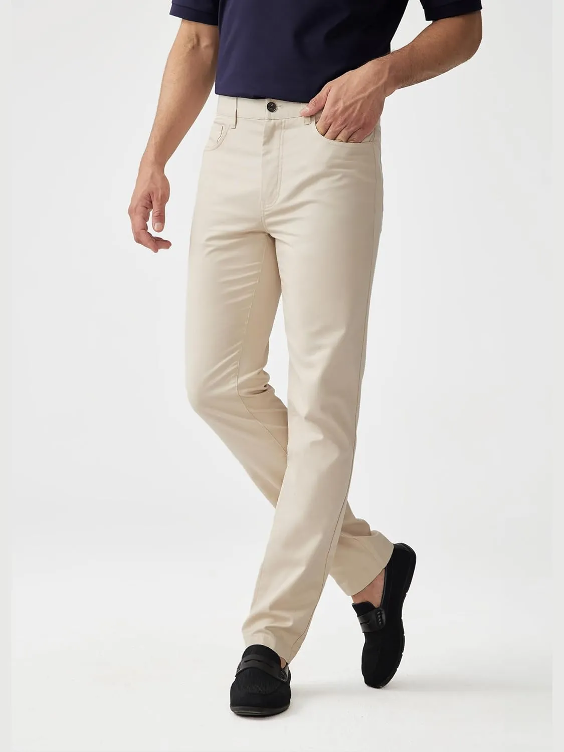 Khaki Pants Mens Classic Fit Stretch 5-Pocket Stretch Twill Pant