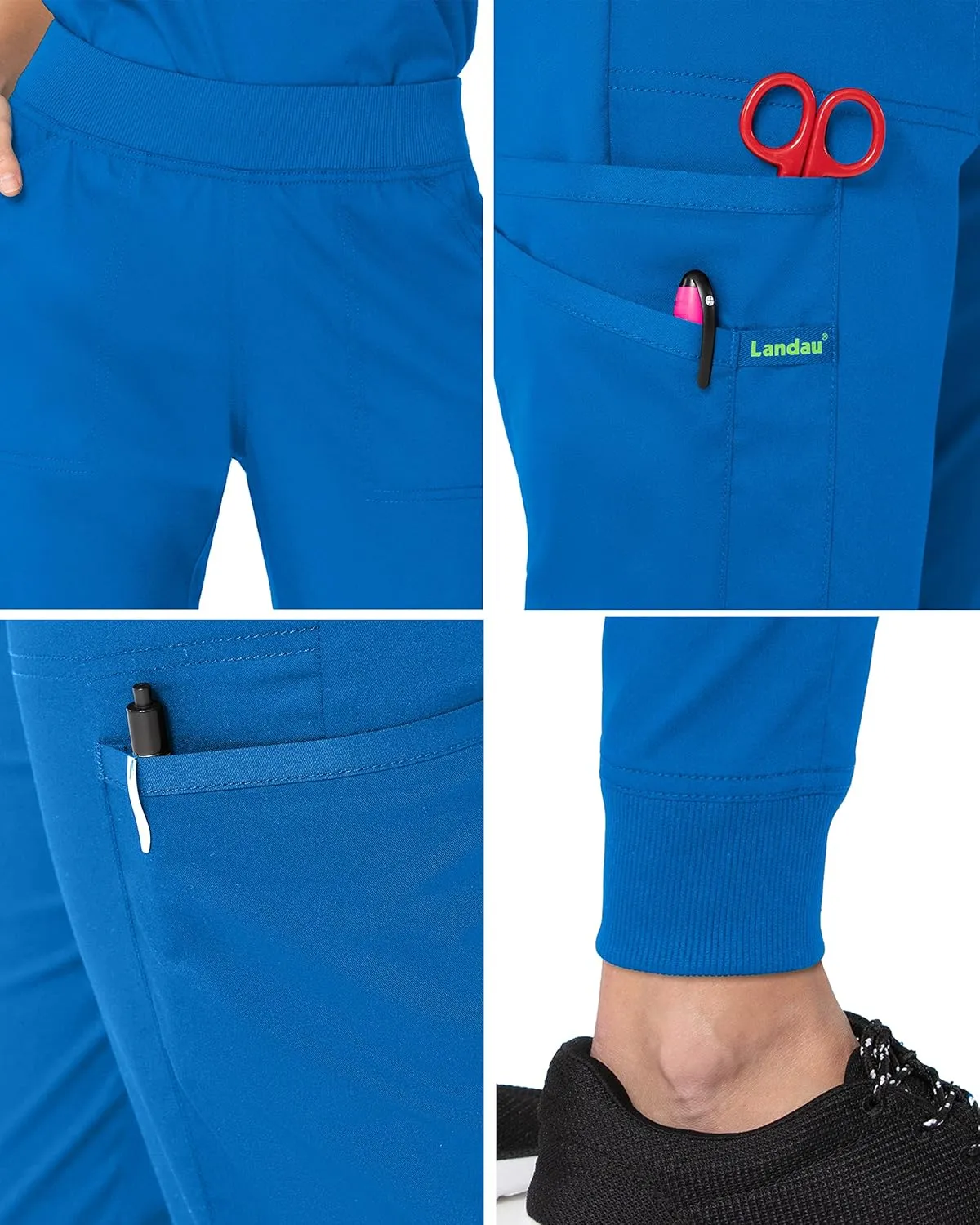 Landau Proflex Tailored Fit Stretch 7-Pocket Jogger Scrub Pants for Women 2030PRV