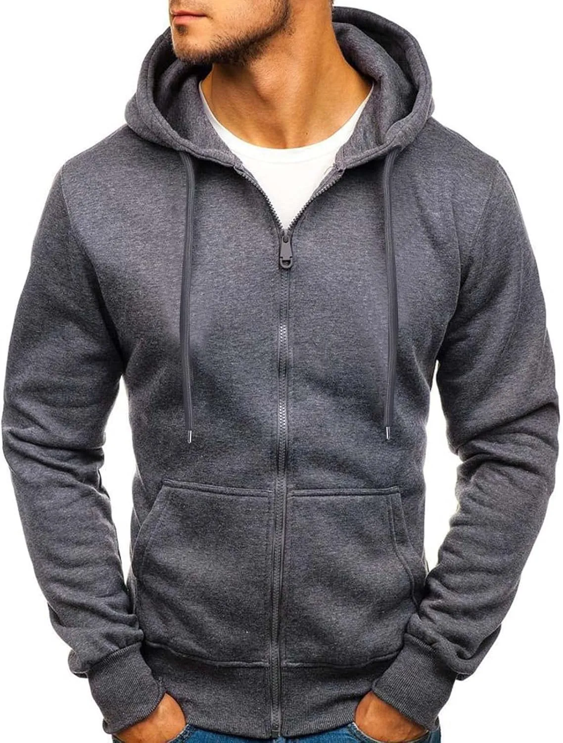 LCMTWX Men Hoodies Casual Hoodies for Men Solid Hooded Sweater Top Pullover Hooded Sweatshirt for Men Pullover Hooded