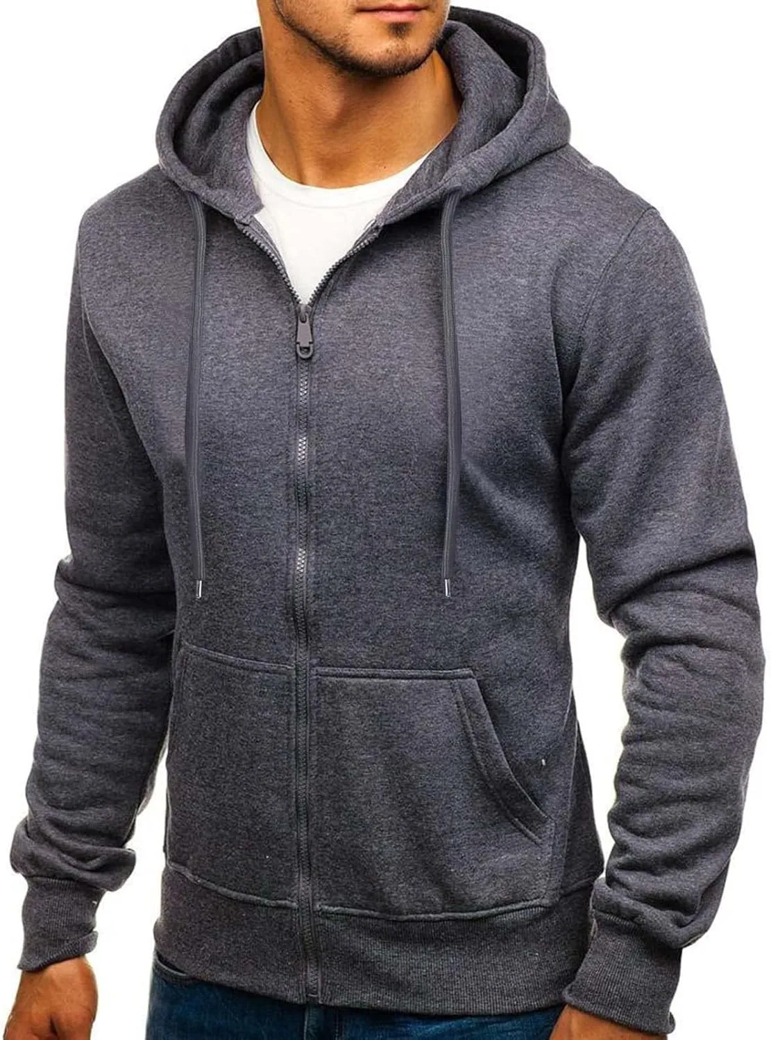 LCMTWX Men Hoodies Casual Hoodies for Men Solid Hooded Sweater Top Pullover Hooded Sweatshirt for Men Pullover Hooded