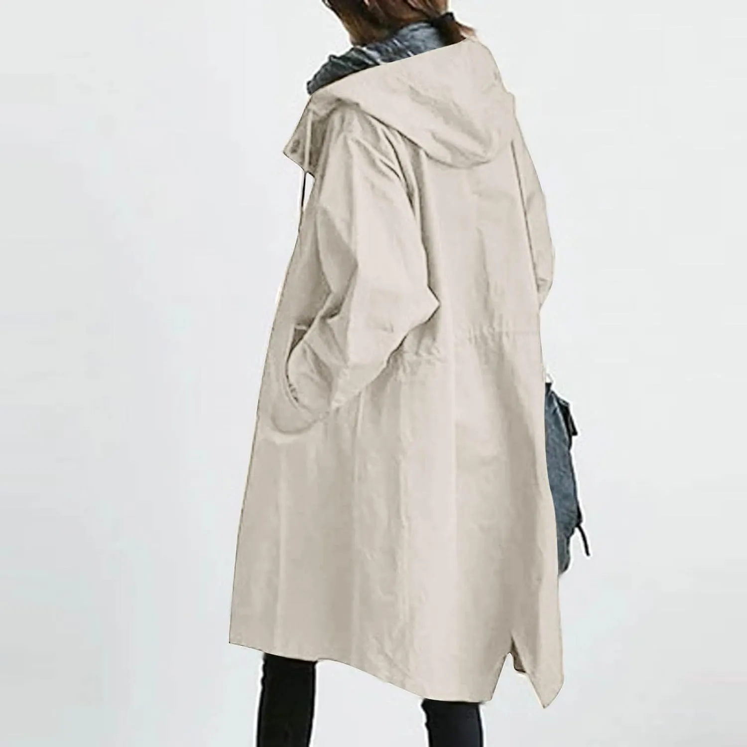 LCMTWX Winter Coats for Women Suit Collar Printed Pocket Jacket Black Trench Coat Trench Coats for Women Fall Wool Coats
