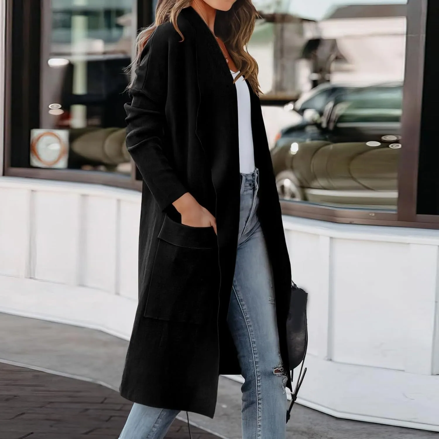 LCMTWX Women's Winter Coats Casual Suit Collar Printed Pocket Jacket Womens Trench Coat Women's Trench Coats Coat for