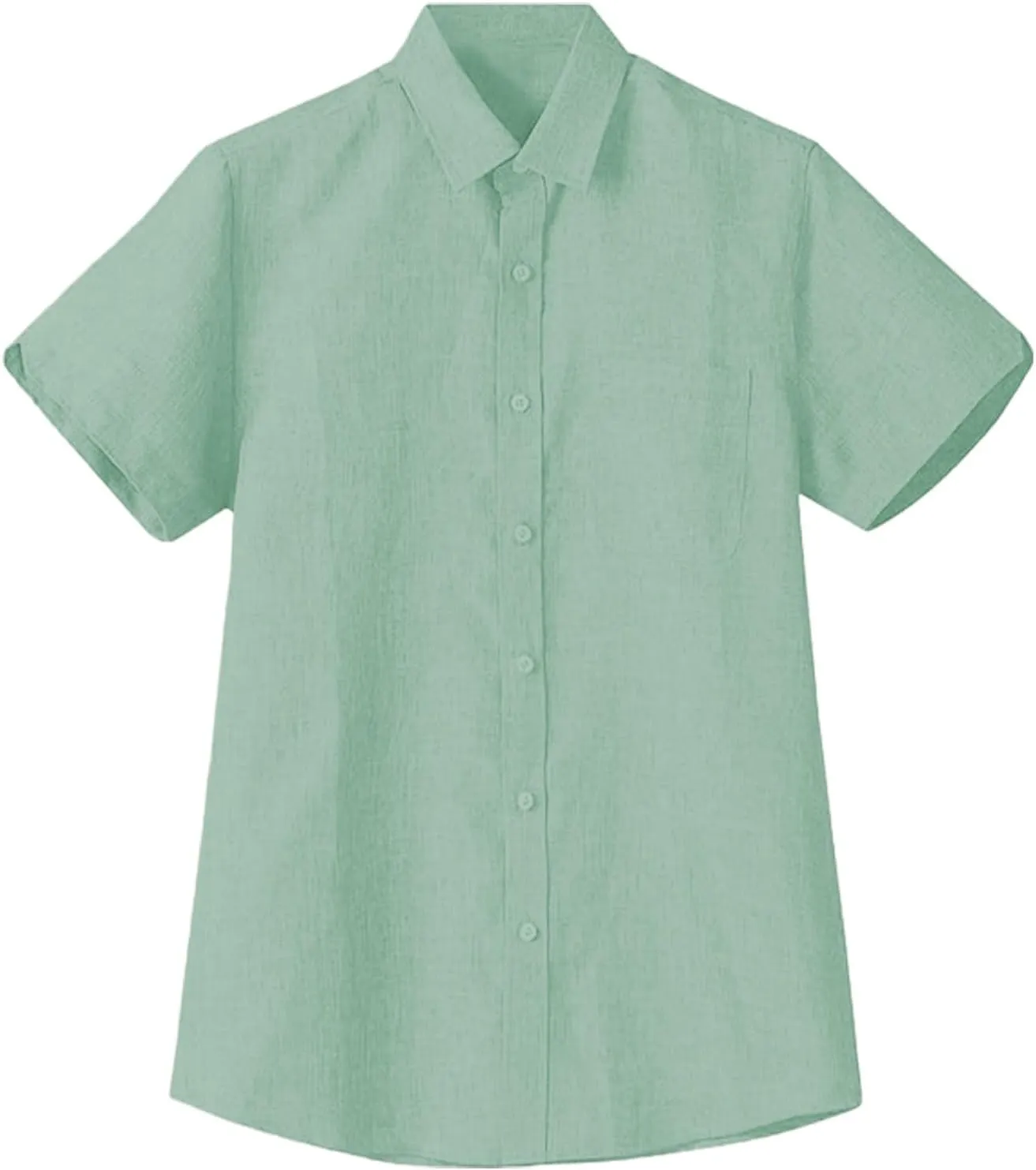 Linen Shirts for Men Slim Fit Short Sleeve Button Down Dress Shirts Wrinkle Free Casual Vacation Beach Summer Tops