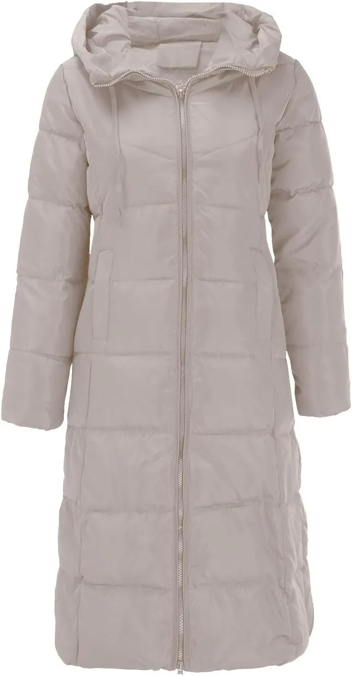 Long Length Maxi Puffer Parka Coat Puffer Jacket Lightweight Winter Coat Long Sleeve Puffer Jacket Womens Coats