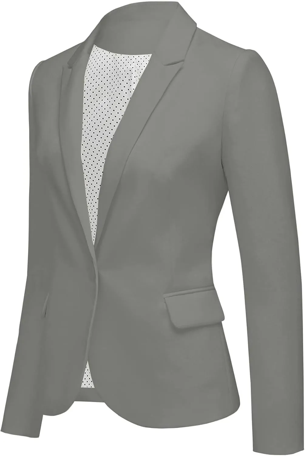 LookbookStore Womens Notched Lapel Pockets Button Work Office Blazer Jacket Suit