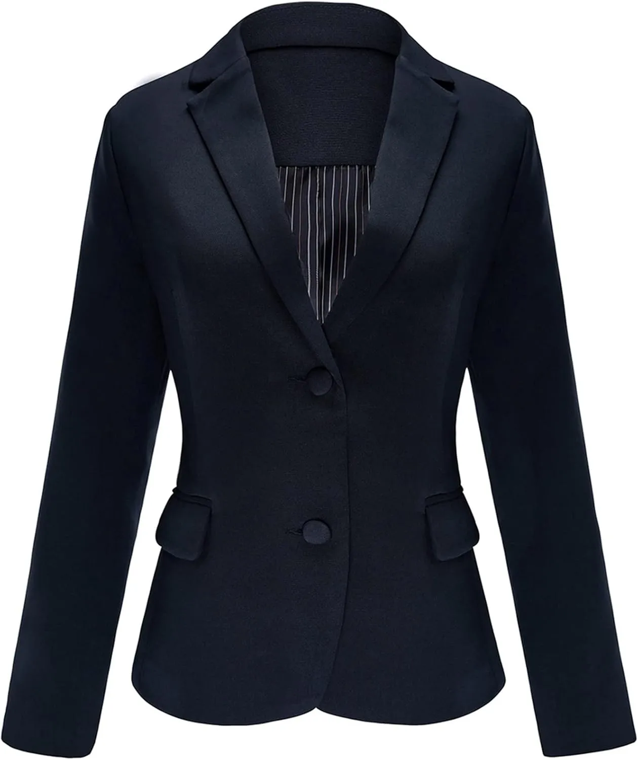 LookbookStore Womens Notched Lapel Pockets Button Work Office Blazer Jacket Suit