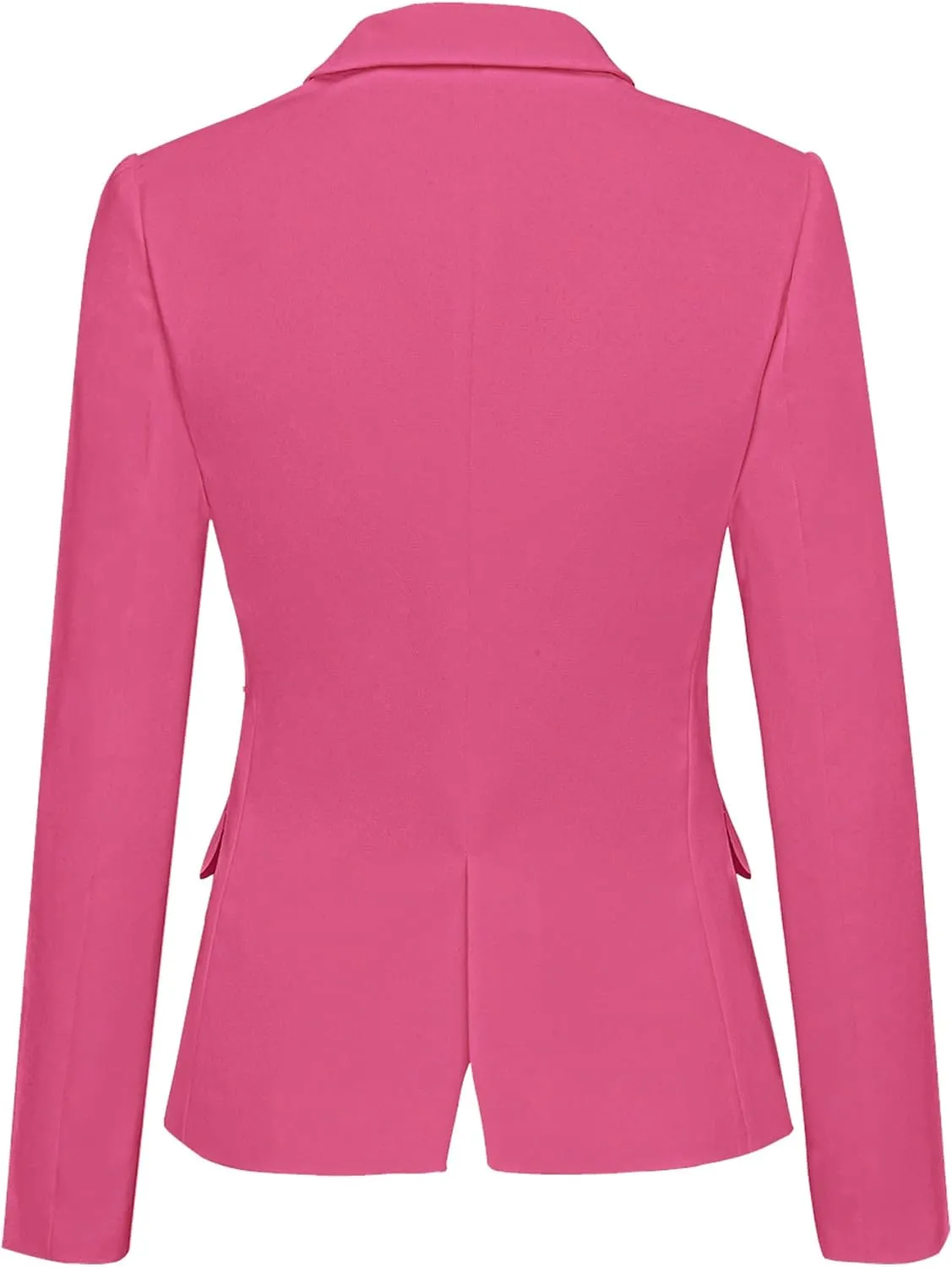 LookbookStore Womens Notched Lapel Pockets Button Work Office Blazer Jacket Suit
