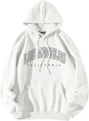 Los Angeles Hoodies Vintage Hoodiess for Women Crew Neck Hoodiess for Women Aesthetic Womens Pullover Hoodies Letter