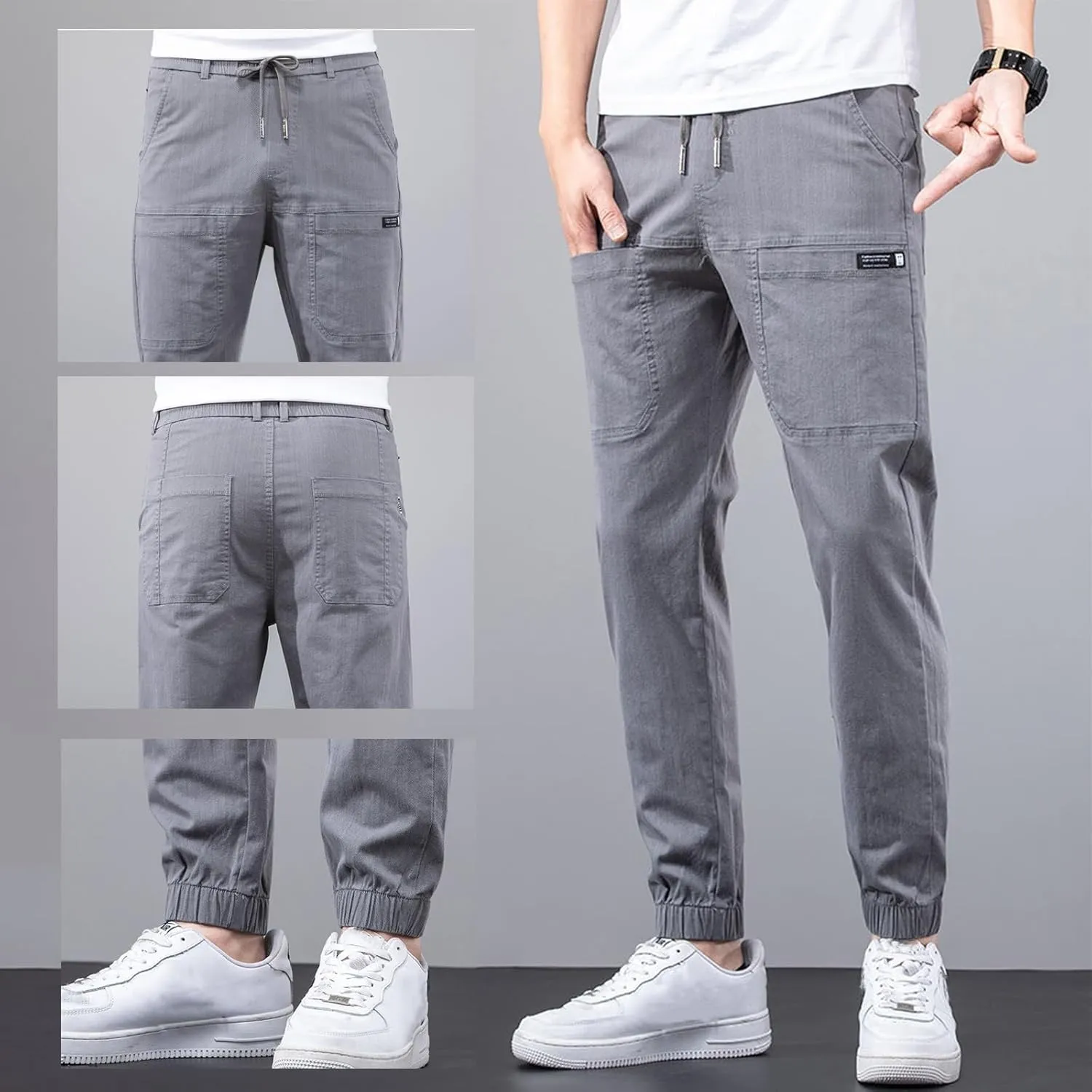 Manzera Stretch Cargo Pants, MultiPants - High Stretch Multi-Pocket Durable Cargo Pants