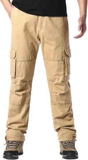 Men Casual Fashion Multi Pocket Zipper Buckle Male Cargo Pants Outdoor Pants Tooling Pants Mens Cargo Pants