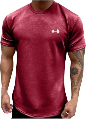 Men Cotton Breathable Athletic Tee Shirt Loose Fit Summer Pullover Shirts Fashion Casual Short Sleeve Tee Tops
