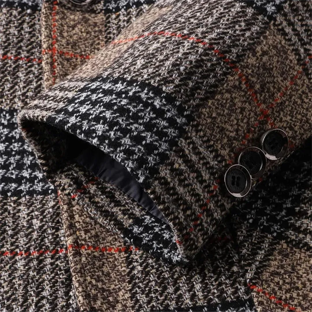 Men Plaid Blazers Suits Jackets Male Blazers Coats Business Casual Slim Fit Blazers