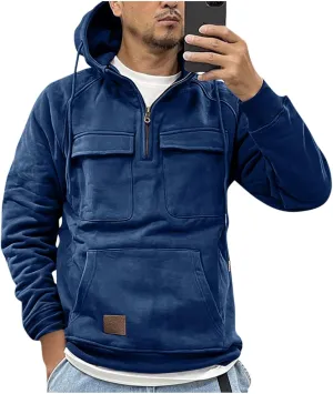 Men Sweatshirts Hoodies Mens Hoodies Pullover Solid Color Casual Trendy Winter Long Sleeve Sweatshirt Tops with Pocket