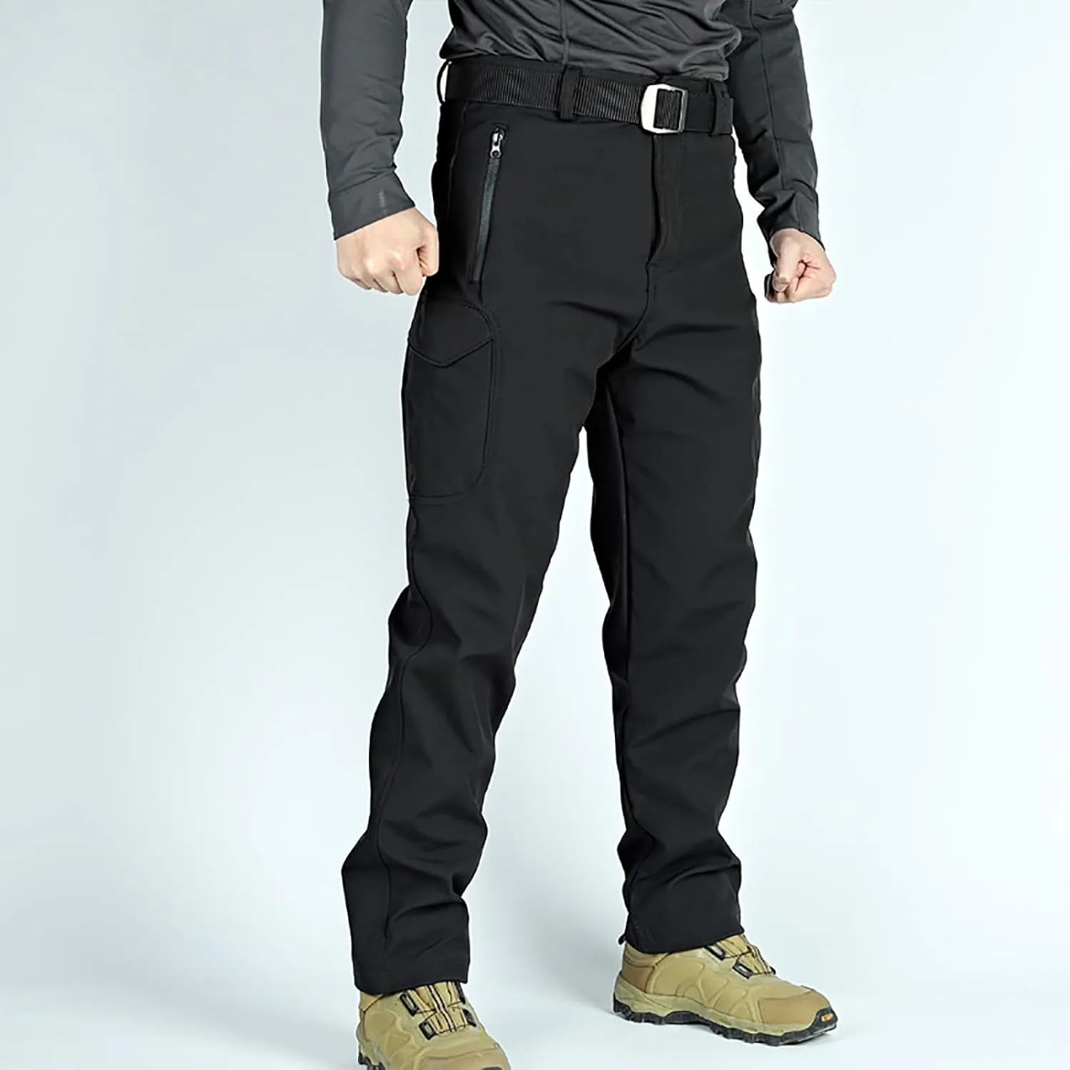 Mens Cargo Pants Stretch Work Tactical Pants Multi Pockets Ripstop Flex Baggy Hiking Pants Outdoor Stretch Long Pants