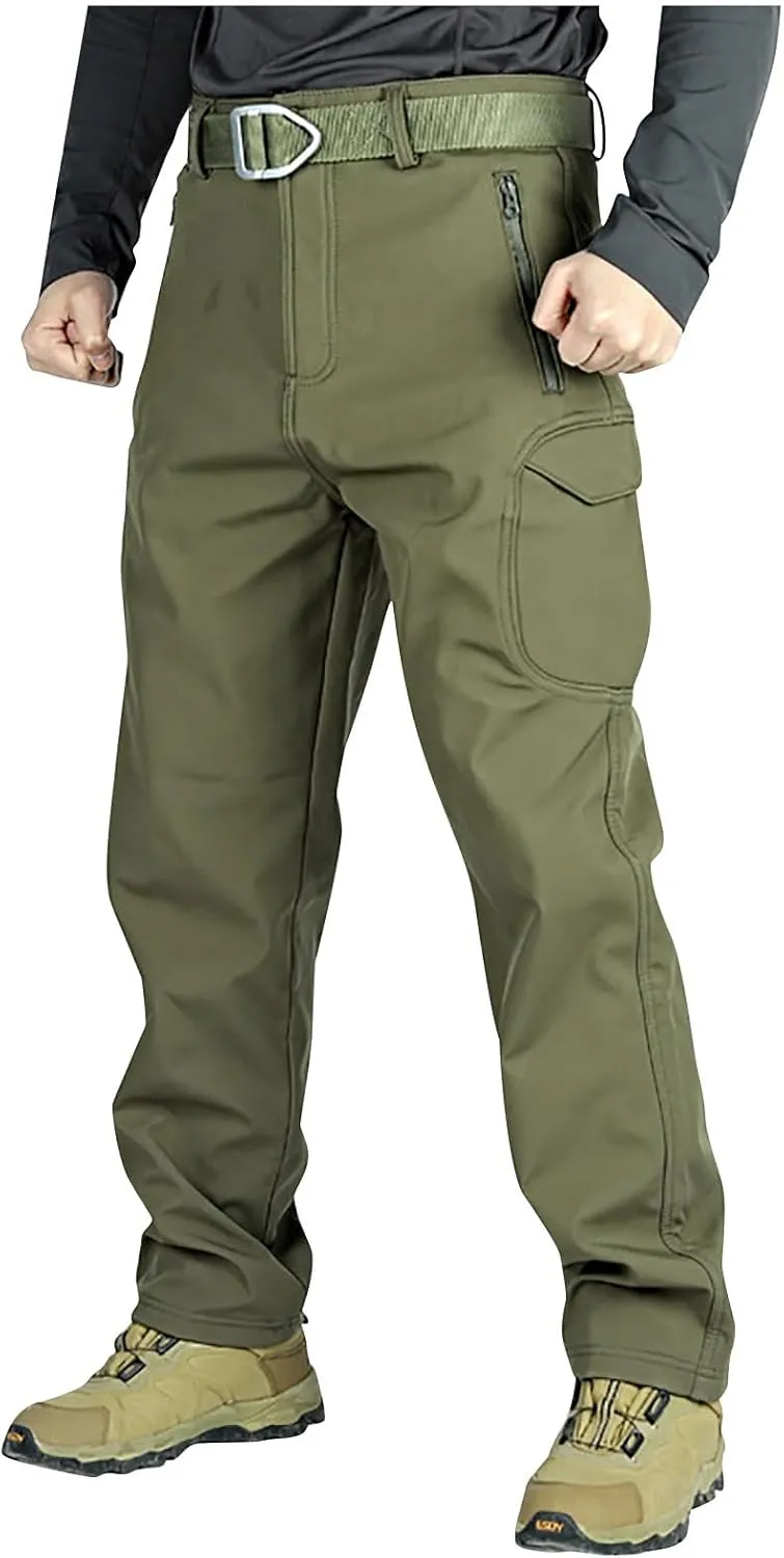Mens Cargo Pants Stretch Work Tactical Pants Multi Pockets Ripstop Flex Baggy Hiking Pants Outdoor Stretch Long Pants