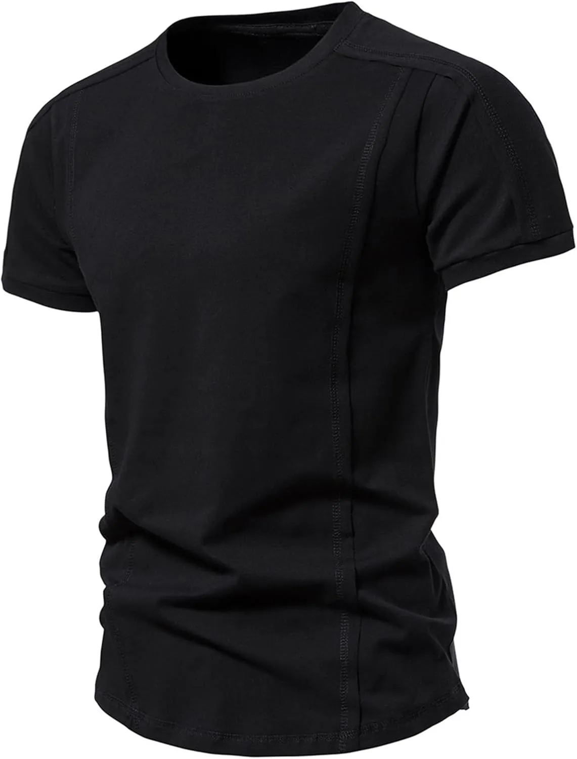 Men's Casual Pullover T Shirts Quick Dry Workout Undershirts Crew Neck Short Sleeve Top Summer Slim Fit Athletic Tops