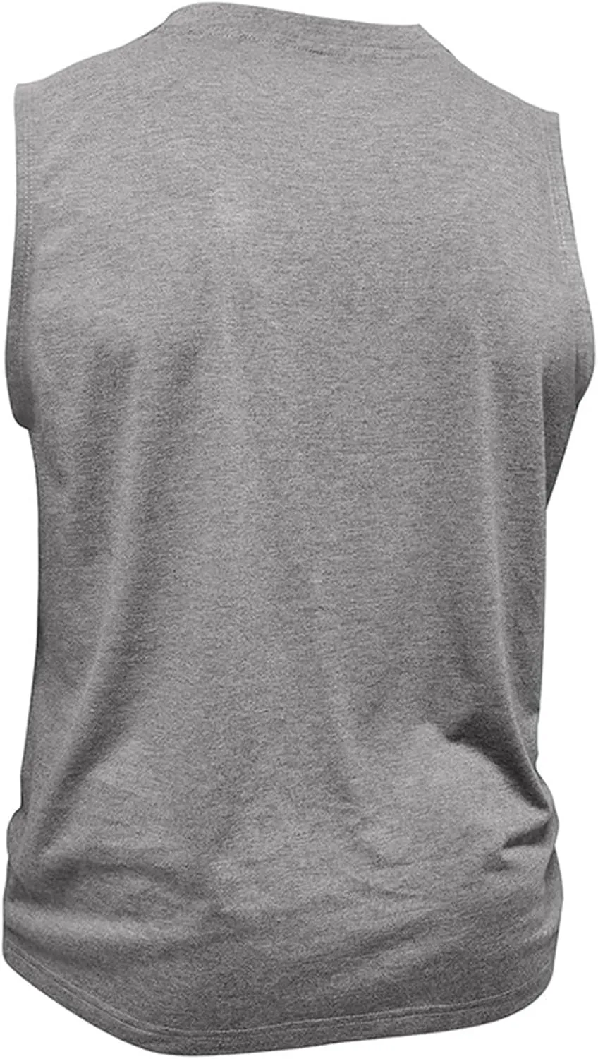 Men's Casual Workout Tank Top Muscle Fit Sleeveless Cut Off Henley T-Shirt Quick Drying Yoga Running Vest Tops