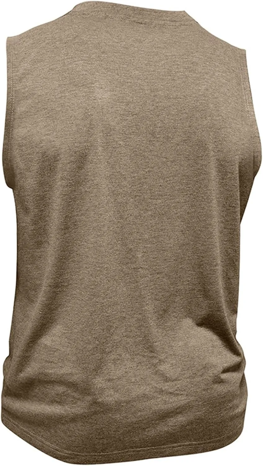 Men's Casual Workout Tank Top Muscle Fit Sleeveless Cut Off Henley T-Shirt Quick Drying Yoga Running Vest Tops