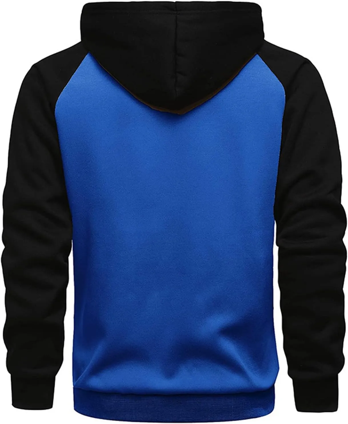 Men's Color Block Fleece Hoodies Full-Zip Jacket Heavyweight Thermal Fleece Jackets with Pocket for Warmth Outerwear