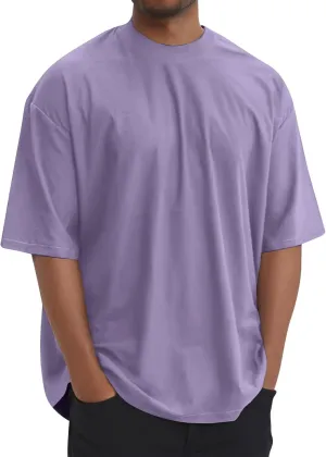 Men's Cotton T-Shirts Casual Crew Neck T-Shirt Short Sleeve Fashion Tee Shirts Summer Loose Fit Tops Clothing
