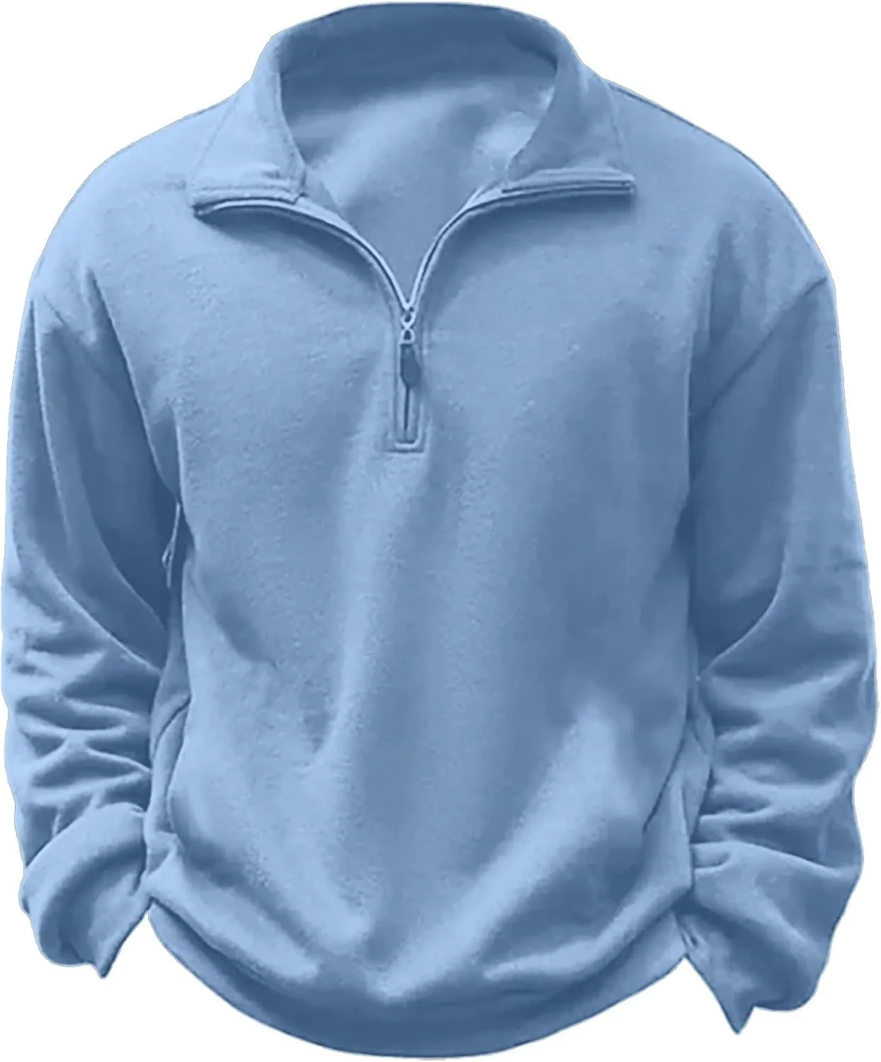 Men's Fleece Pullover, Quarter Zip Up Fleece Sweatshirt, Winter Outdoor Thermal Sweater, Polar Fleece Jacket Tops