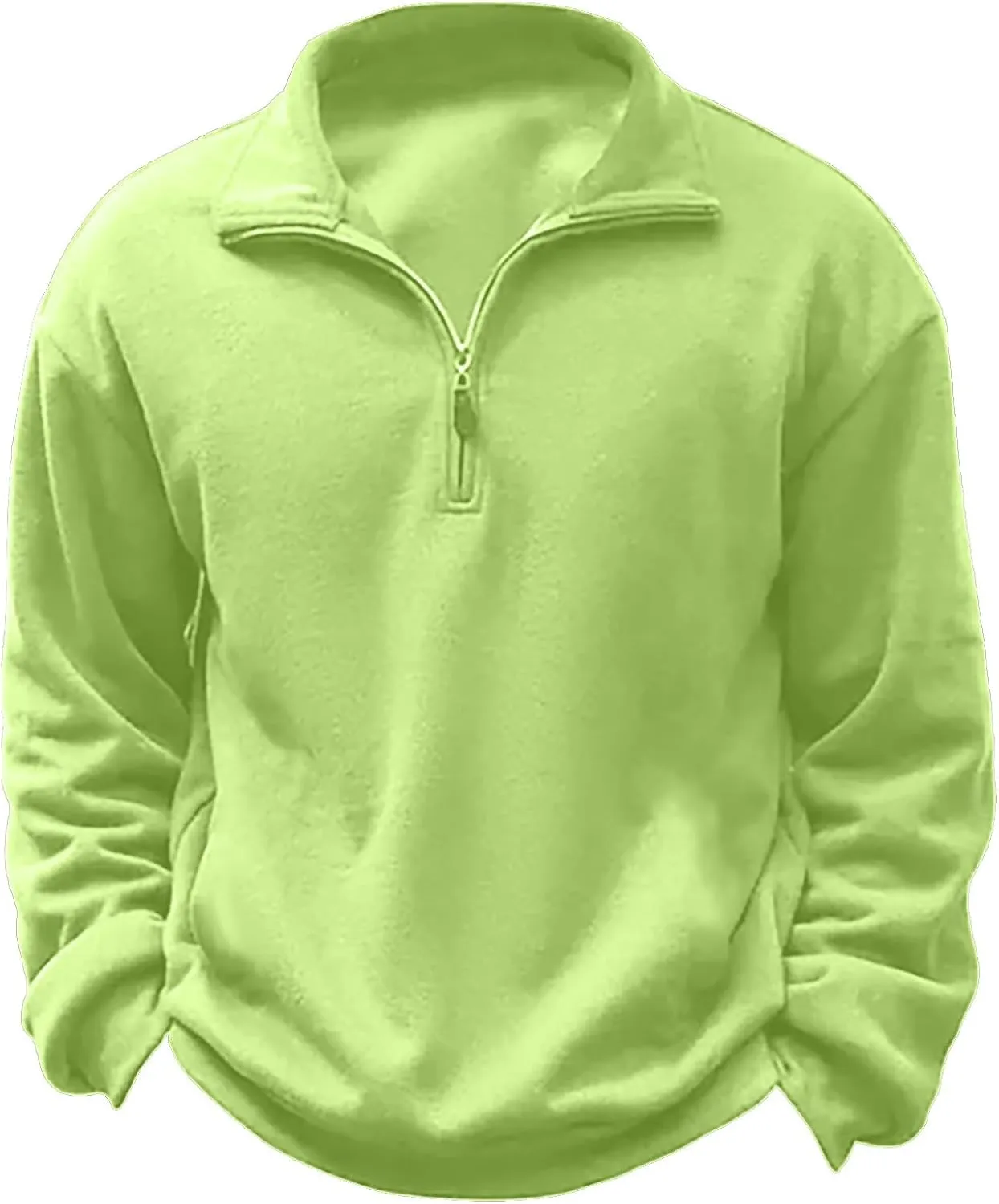 Men's Fleece Pullover, Quarter Zip Up Fleece Sweatshirt, Winter Outdoor Thermal Sweater, Polar Fleece Jacket Tops