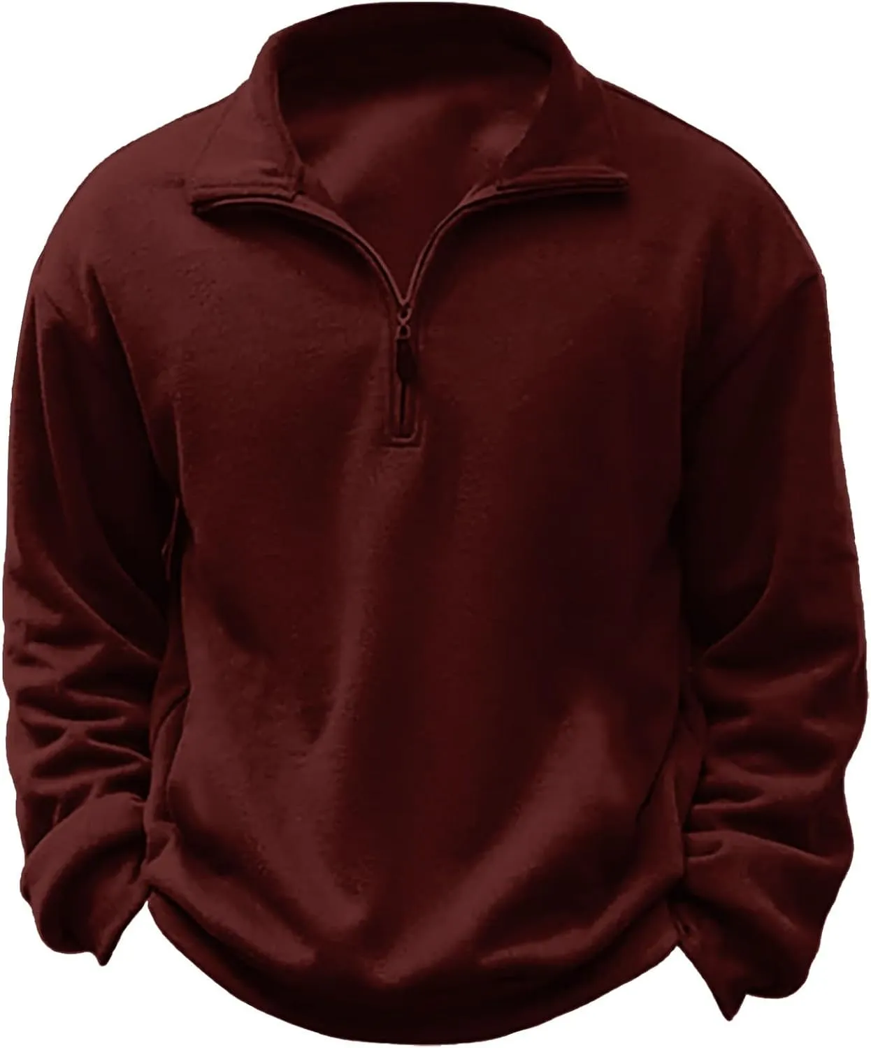 Men's Fleece Pullover, Quarter Zip Up Fleece Sweatshirt, Winter Outdoor Thermal Sweater, Polar Fleece Jacket Tops
