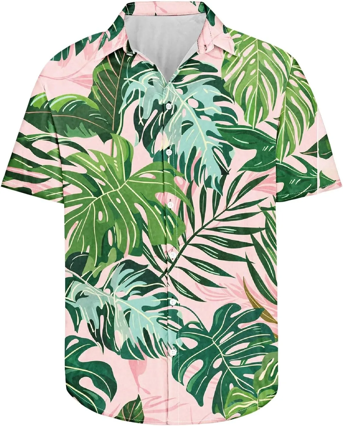 Mens Funny Floral Hawaiian Shirt Loose Fit Beach Vacation Surfing Tropical Summer Casual Outfit