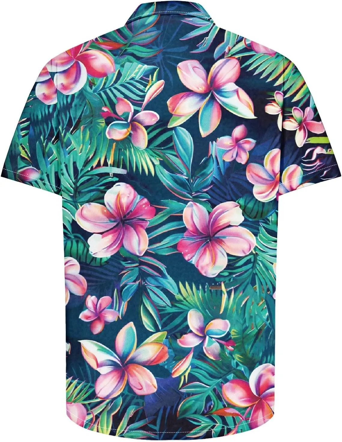 Mens Funny Floral Hawaiian Shirt Loose Fit Beach Vacation Surfing Tropical Summer Casual Outfit