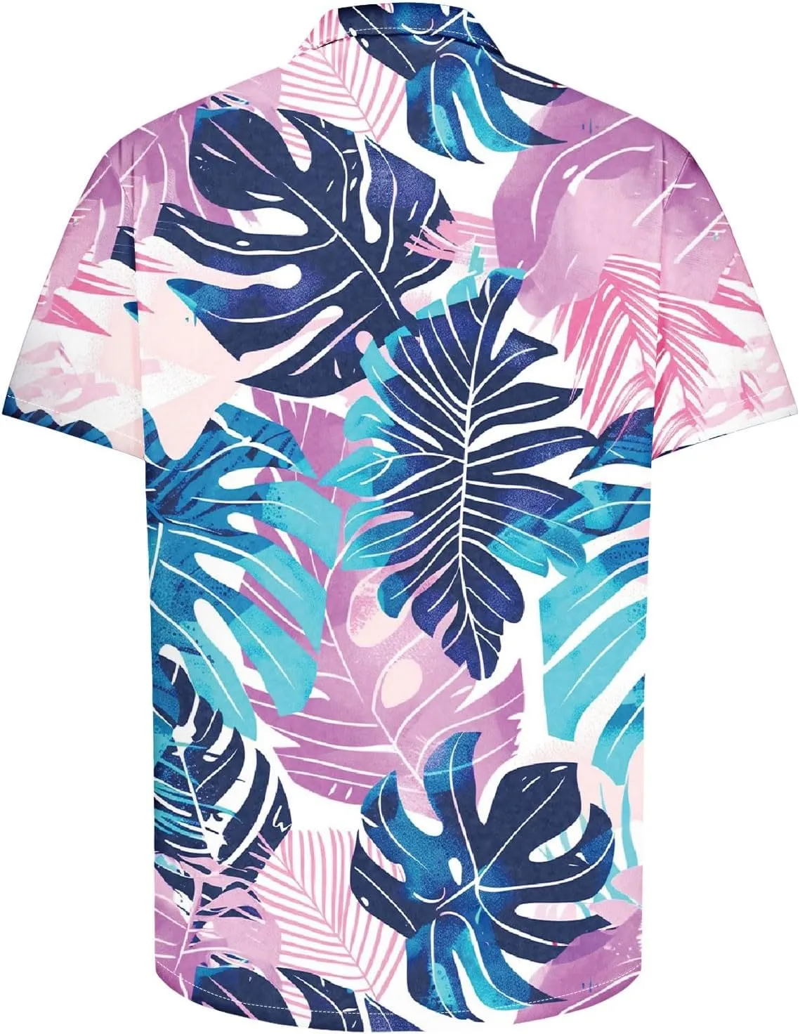 Mens Funny Floral Hawaiian Shirt Loose Fit Beach Vacation Surfing Tropical Summer Casual Outfit