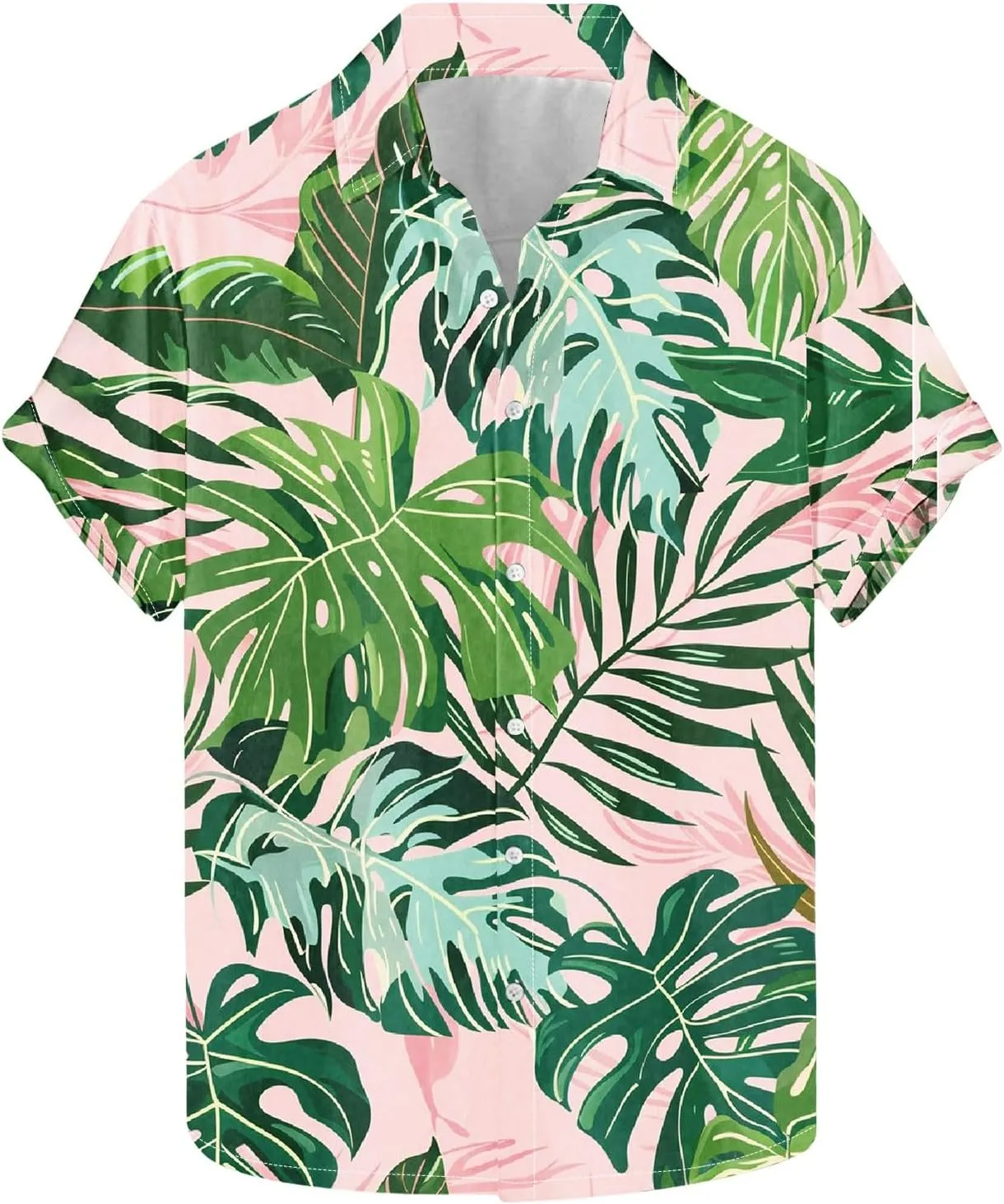 Mens Funny Floral Hawaiian Shirt Loose Fit Beach Vacation Surfing Tropical Summer Casual Outfit