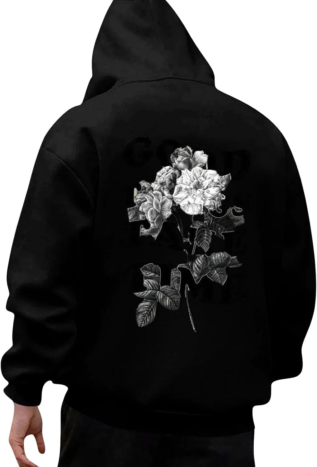 Mens Graphic Hoodies Skeleton Skull Oversized Sweatshirts Fall Long Sleeve Hoodies Pullover Winter Shirt With Pockets