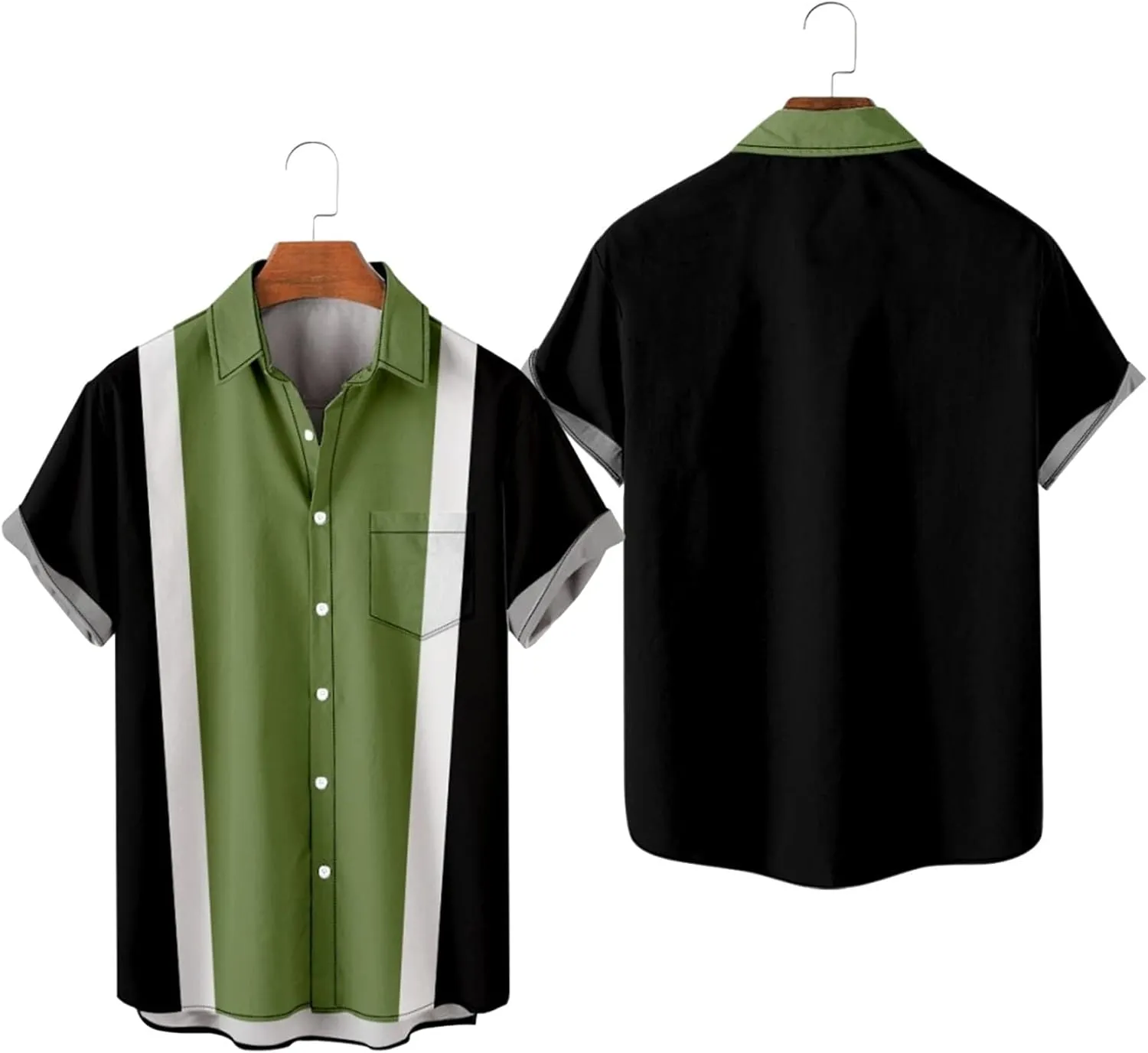 Mens Hawaiian Shirts Loose Fit Short Sleeve Button Down Breathable Lightweight Casual Tropical Beach Tops