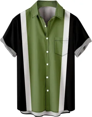Mens Hawaiian Shirts Loose Fit Short Sleeve Button Down Breathable Lightweight Casual Tropical Beach Tops