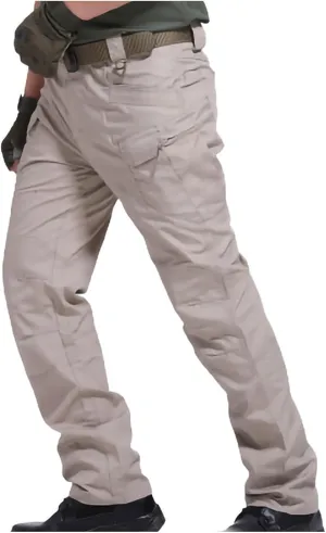Mens Hiking Cargo Pants Multi Pockets Ripstop Stretch Waterproof Joggers Pants Outdoor Baggy Pants