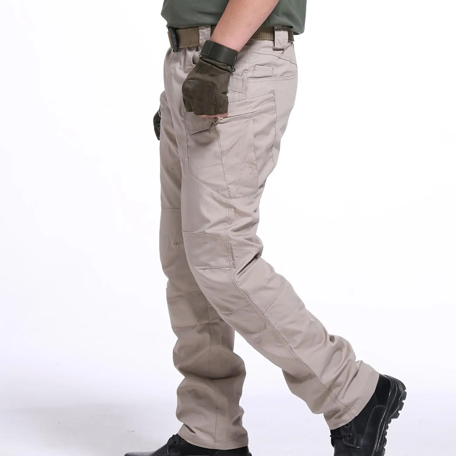 Mens Hiking Cargo Pants Multi Pockets Ripstop Stretch Waterproof Joggers Pants Outdoor Baggy Pants