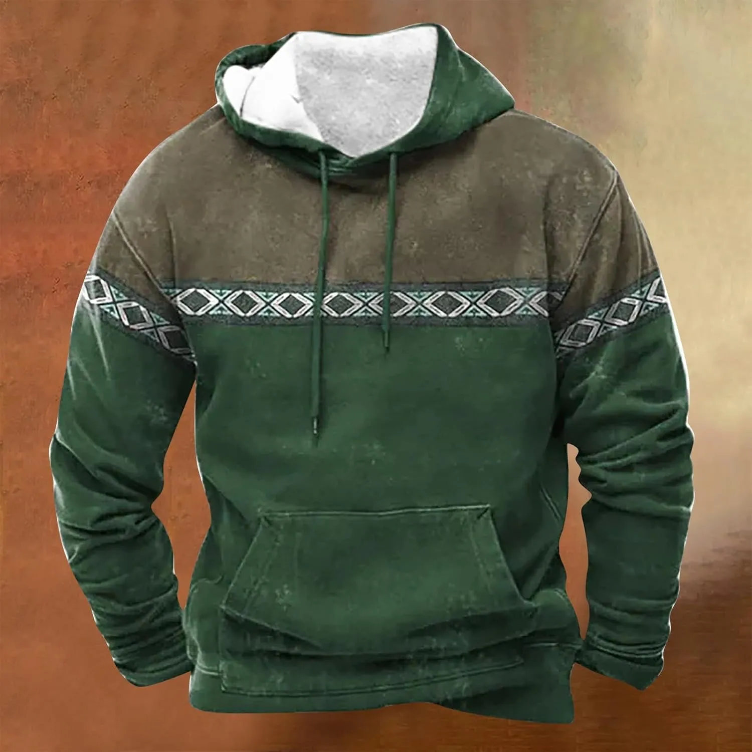 Men's Hooded Sweatshirts Long Sleeve Unisex Hooded Sweater Heart Shaped Printed Zipper With Plush Insulation Hooded