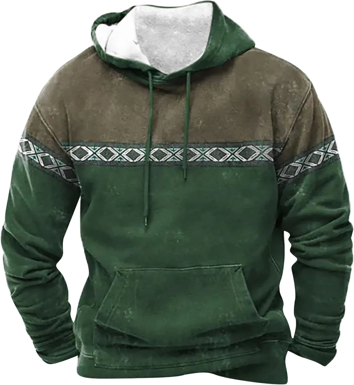 Men's Hooded Sweatshirts Long Sleeve Unisex Hooded Sweater Heart Shaped Printed Zipper With Plush Insulation Hooded